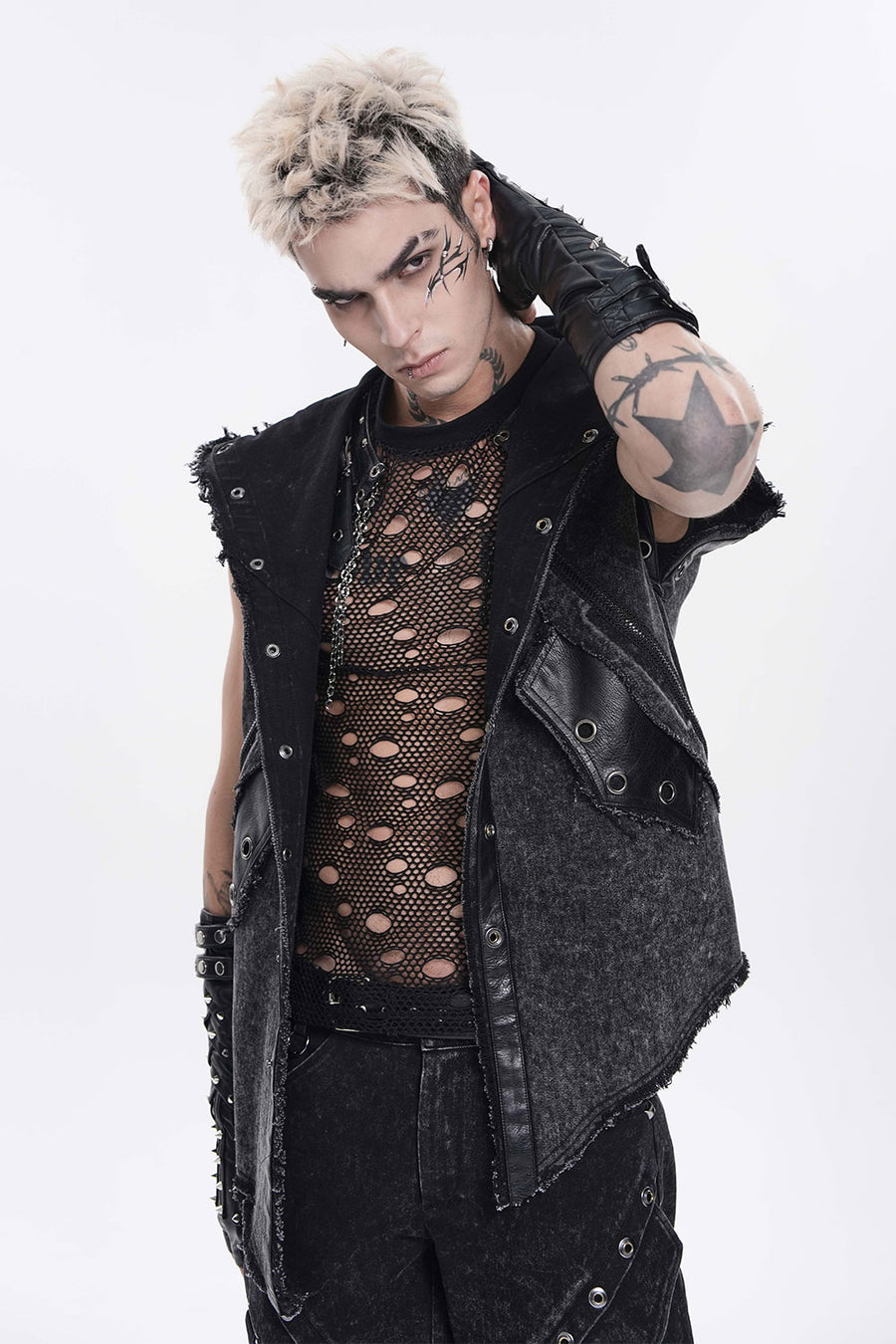 Mens punk vest