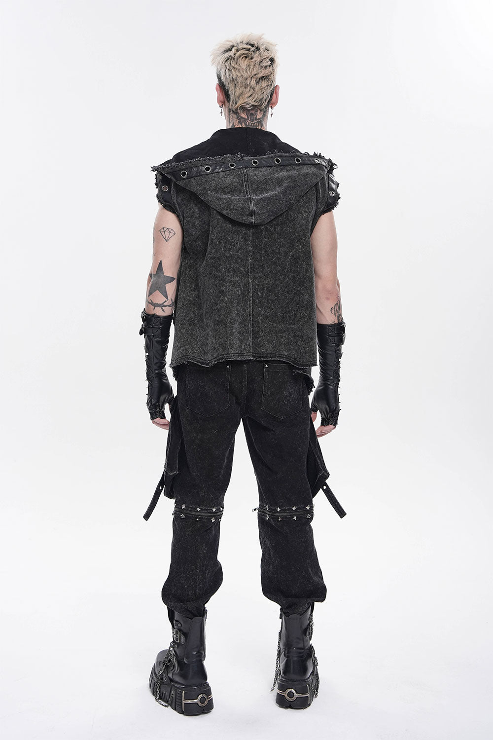 Hooded vest for goths
