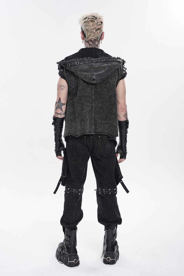 Hooded vest for goths
