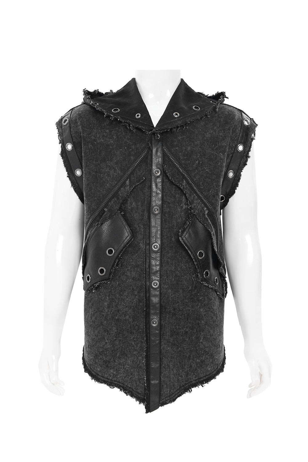 Devil Fashion mens plus size hooded vest