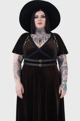 witchy vegan leather black gothic waist belt harness
