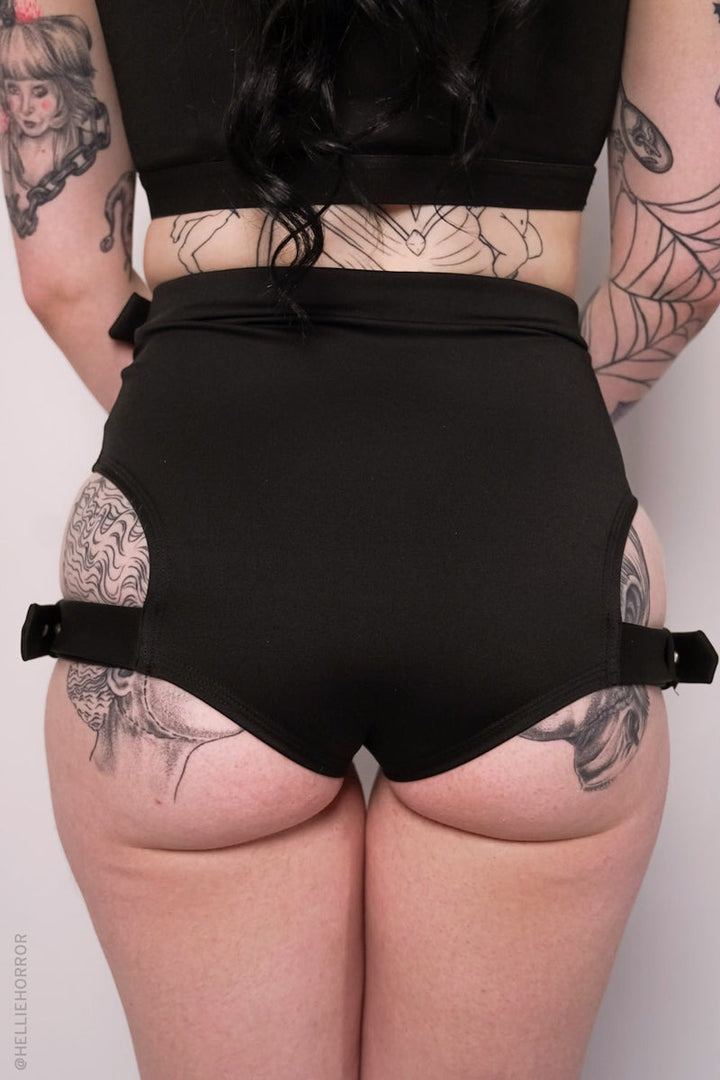 womens gothic cut-out sexy bikin bottoms
