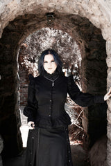 chiffon goth victorian blouse and ruffled shoulders