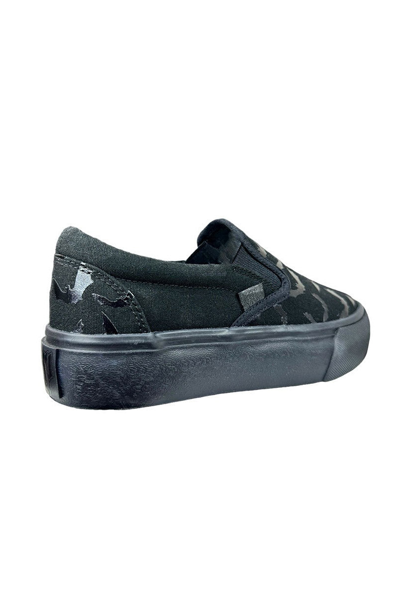 black canvas sneaker skater punk shoes