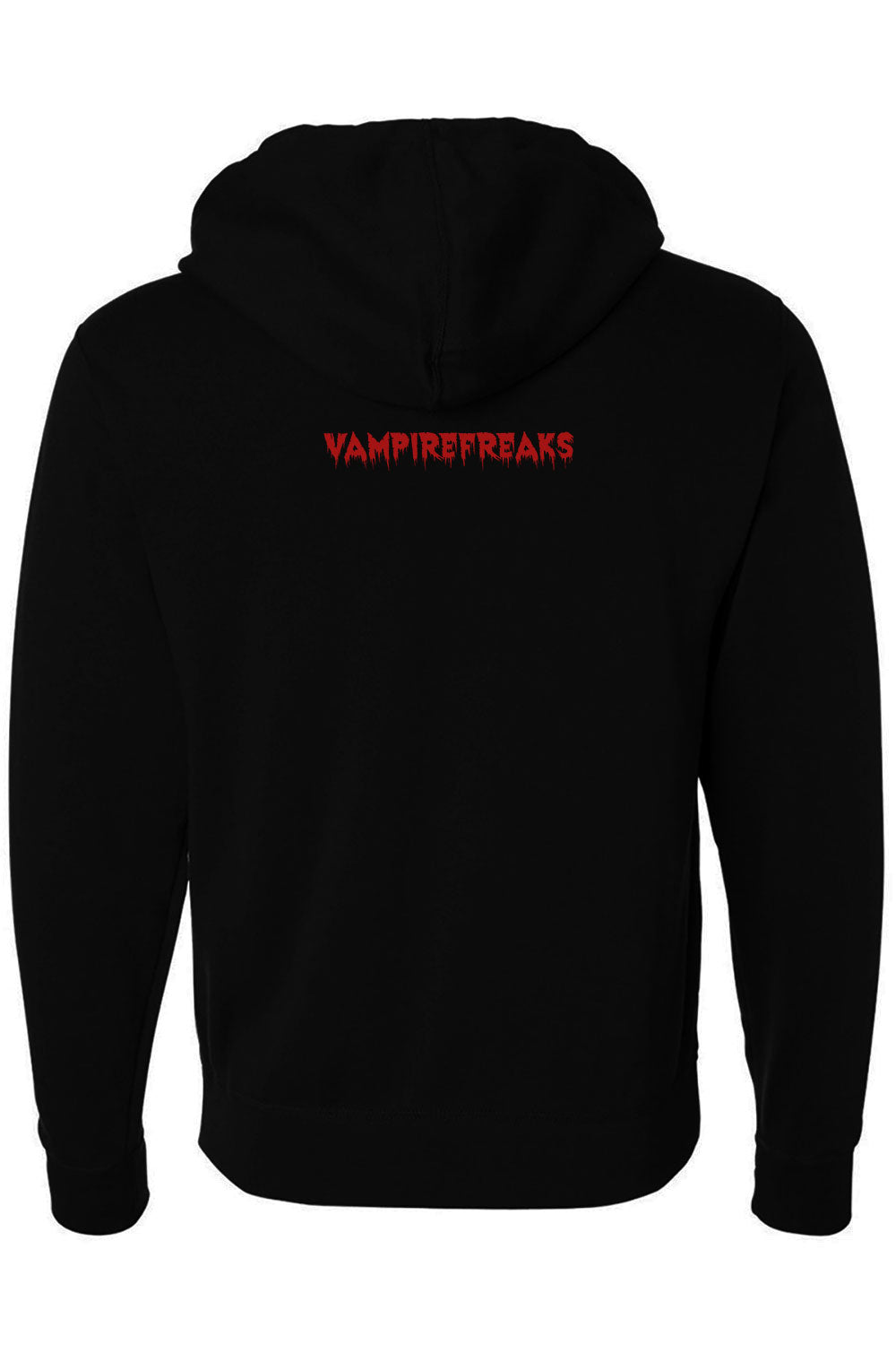 dark spooky gothic vampire hoodie with VF branding on the back