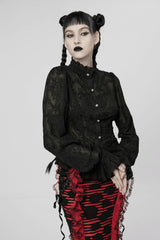womens button-down gothic top