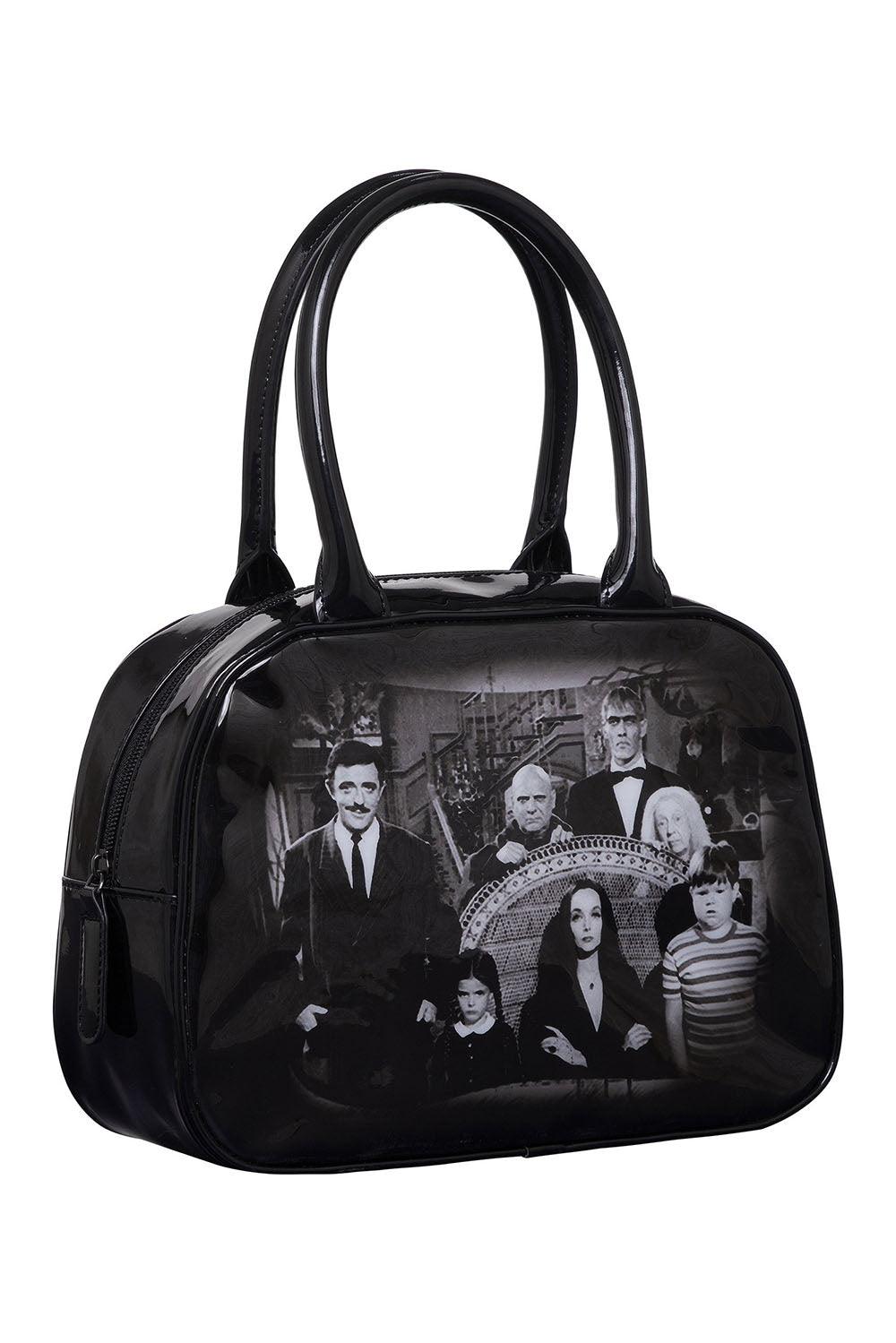 Addams Family Bowler Handbag - bags & wallets - VampireFreaks - Rock Rebel