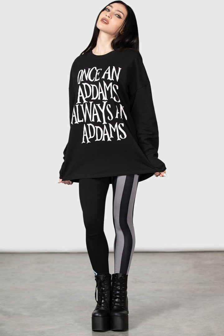 Addams Sweatshirt [UNISEX] - mens outerwear - VampireFreaks - Killstar