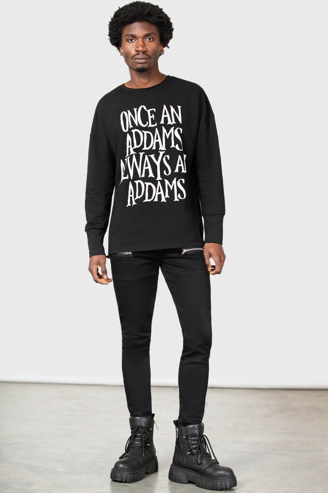 Addams Sweatshirt [UNISEX] - mens outerwear - VampireFreaks - Killstar