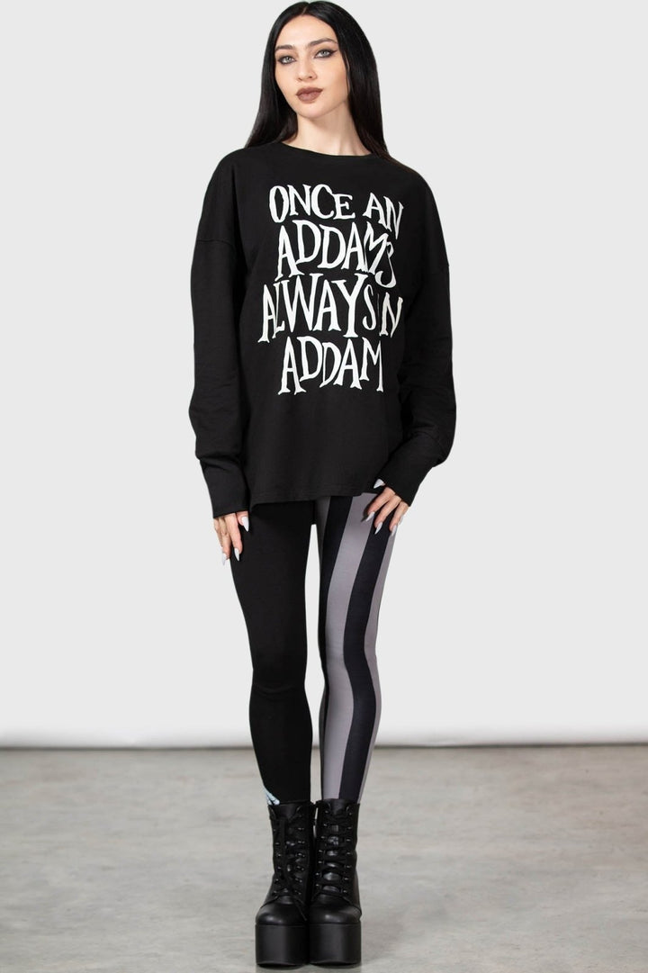 Addams Sweatshirt [UNISEX] - mens outerwear - VampireFreaks - Killstar