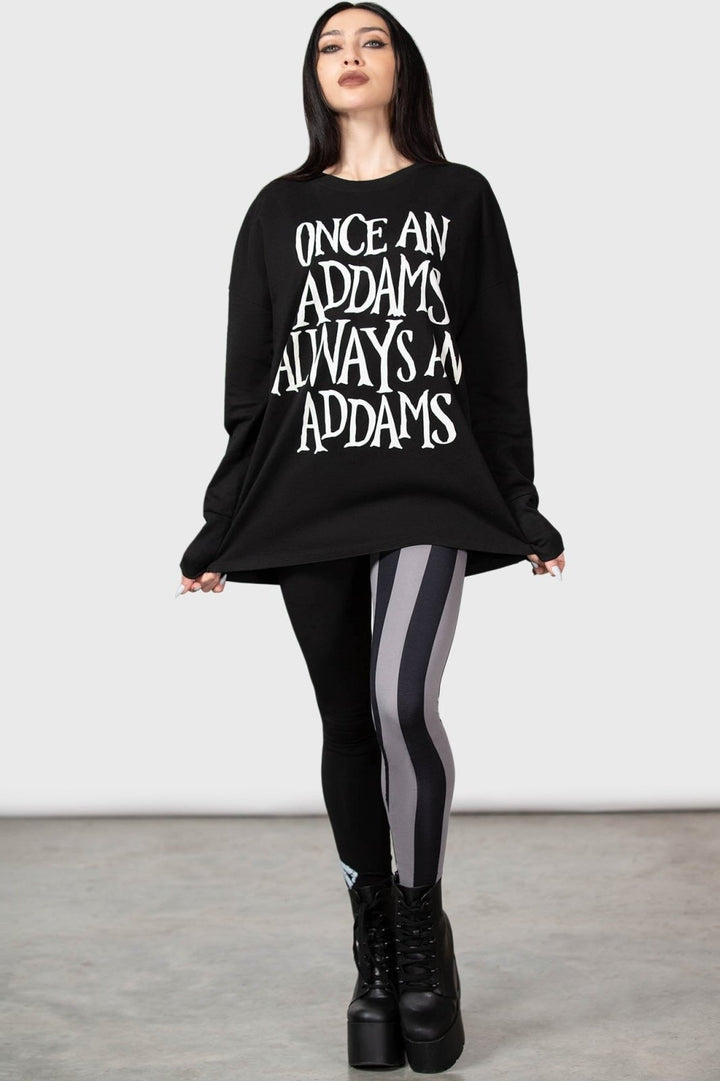 Addams Sweatshirt [UNISEX] - mens outerwear - VampireFreaks - Killstar