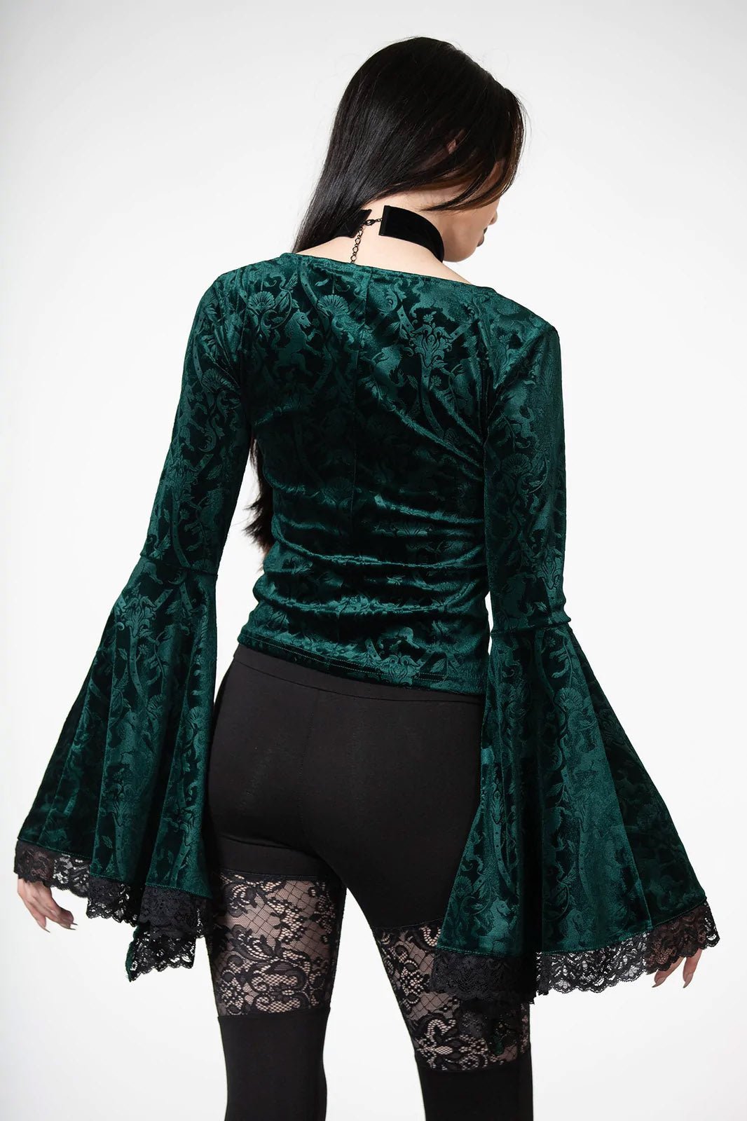 Aetheling Top [EMERALD] - womens tops - VampireFreaks - Killstar