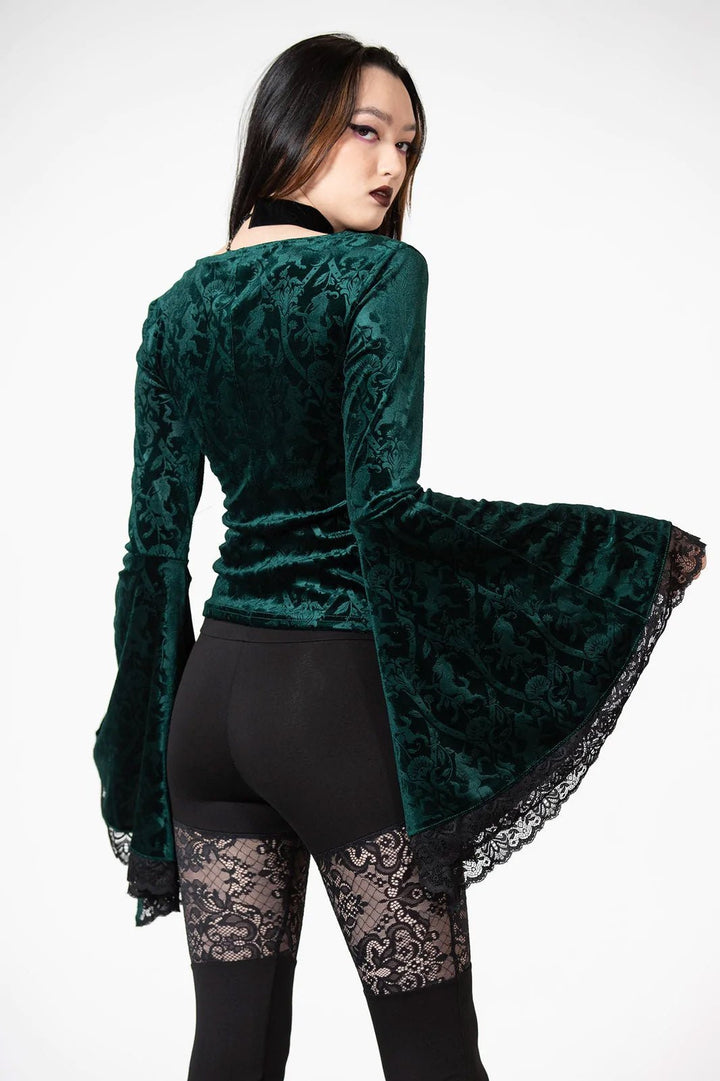 Aetheling Top [EMERALD] - womens tops - VampireFreaks - Killstar