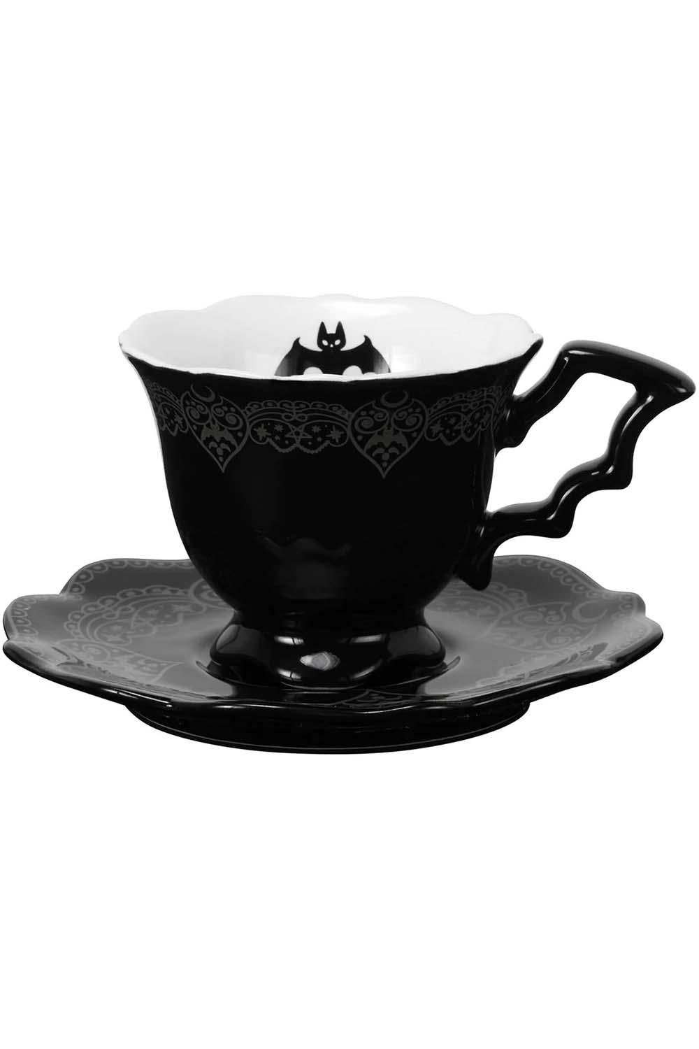 After Midnight Tea Cup & Saucer - housewares - VampireFreaks - Killstar