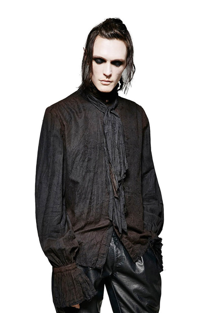 mens long sleeve antiqued goth shirt