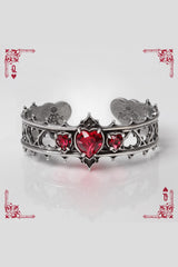 heart gem gothic bracelet cuff
