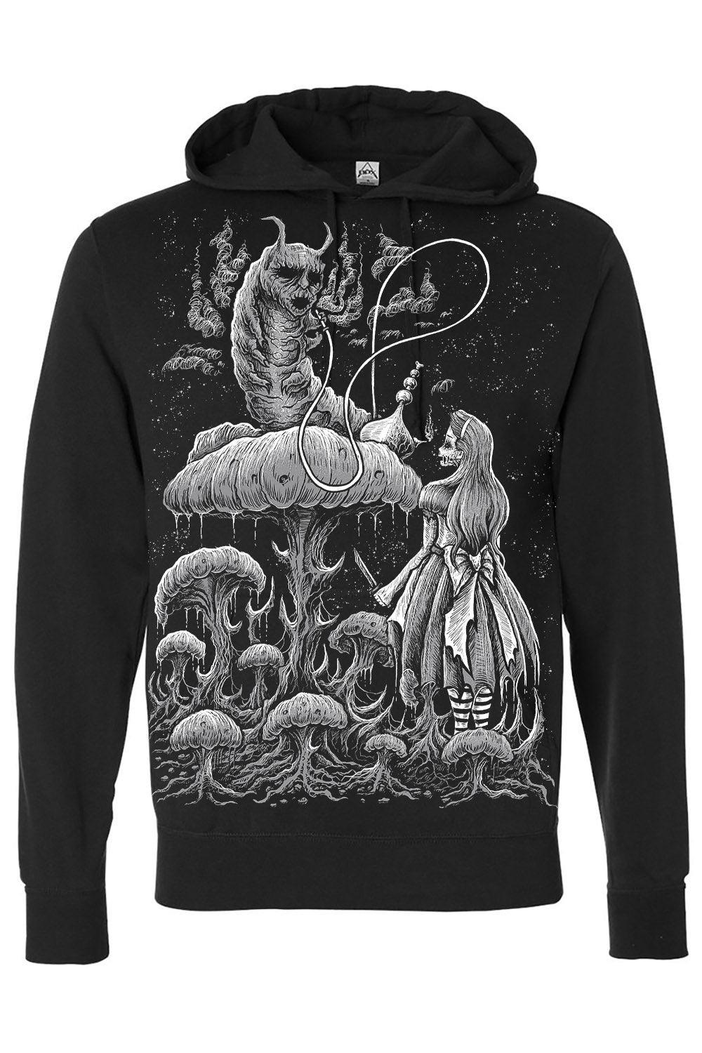 Alice and the Caterpillar Hoodie [Zipper or Pullover] - mens outerwear - VampireFreaks - VampireFreaks