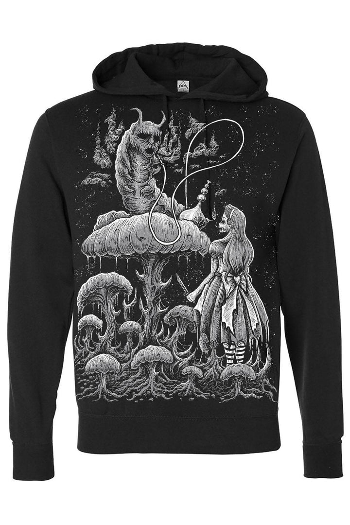 Alice and the Caterpillar Hoodie [Zipper or Pullover] - mens outerwear - VampireFreaks - VampireFreaks