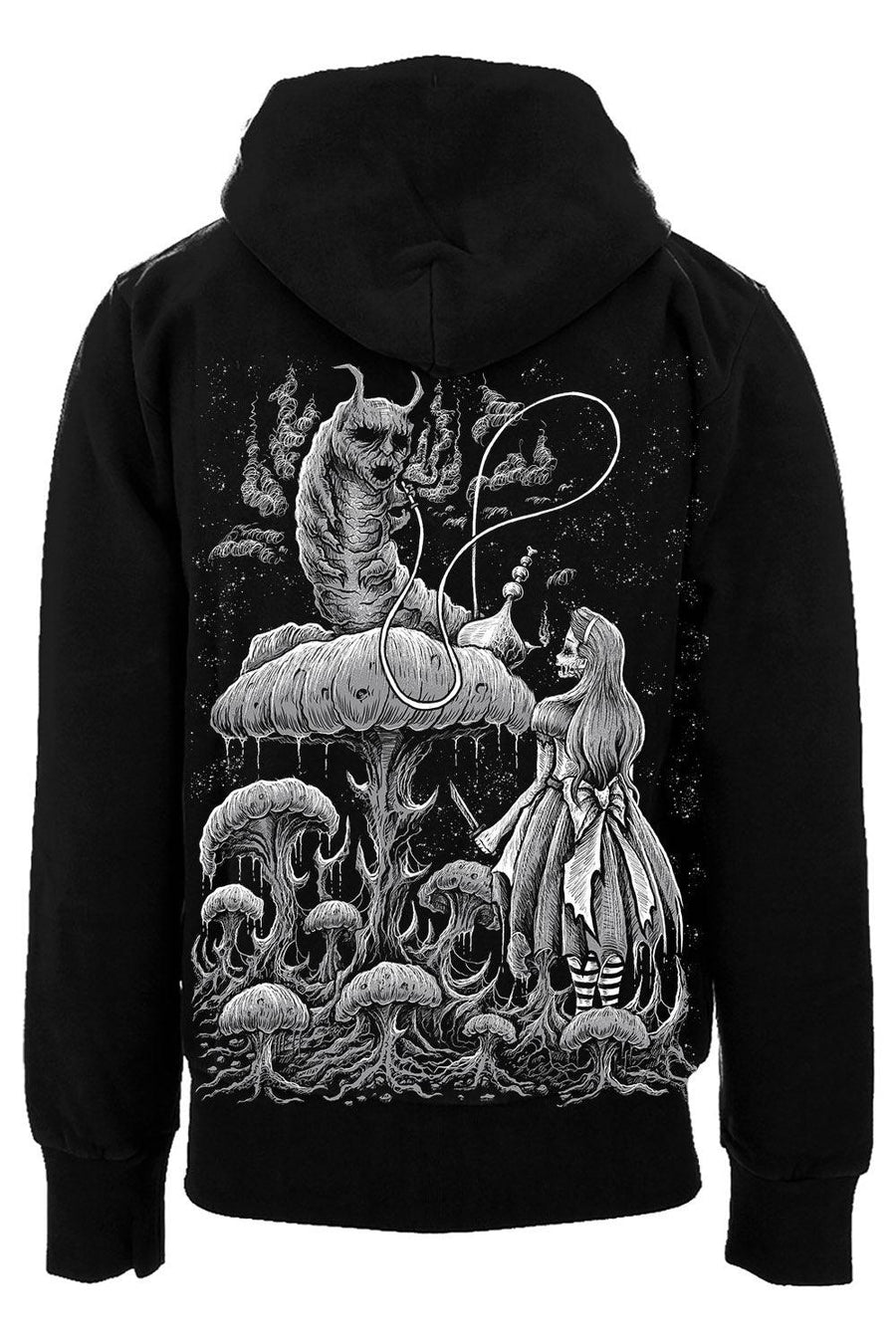 Alice and the Caterpillar Hoodie [Zipper or Pullover] - mens outerwear - VampireFreaks - VampireFreaks