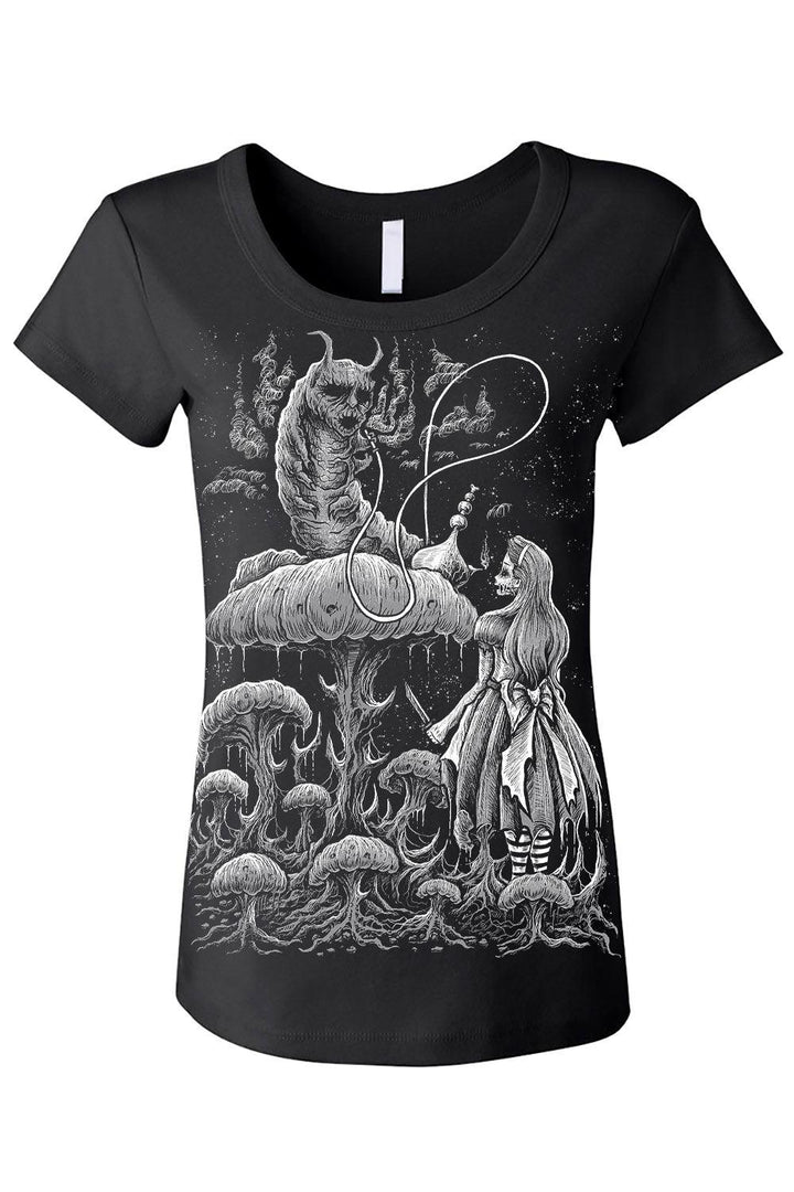 Alice and the Caterpillar T-shirt - graphic t-shirt - VampireFreaks - VampireFreaks