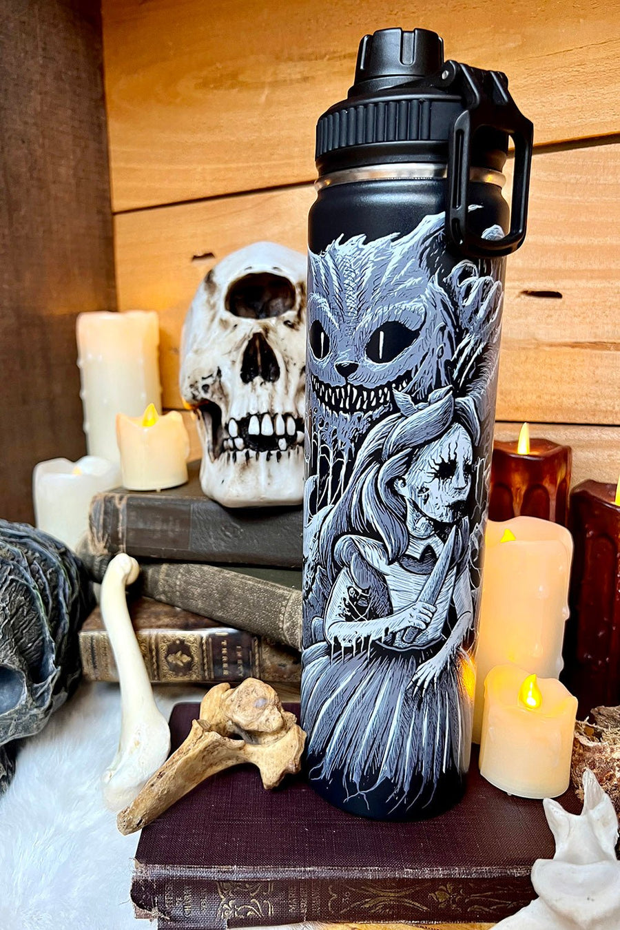 Alice in Murderland 24 Oz Water Bottle Tumbler - housewares - VampireFreaks - VampireFreaks