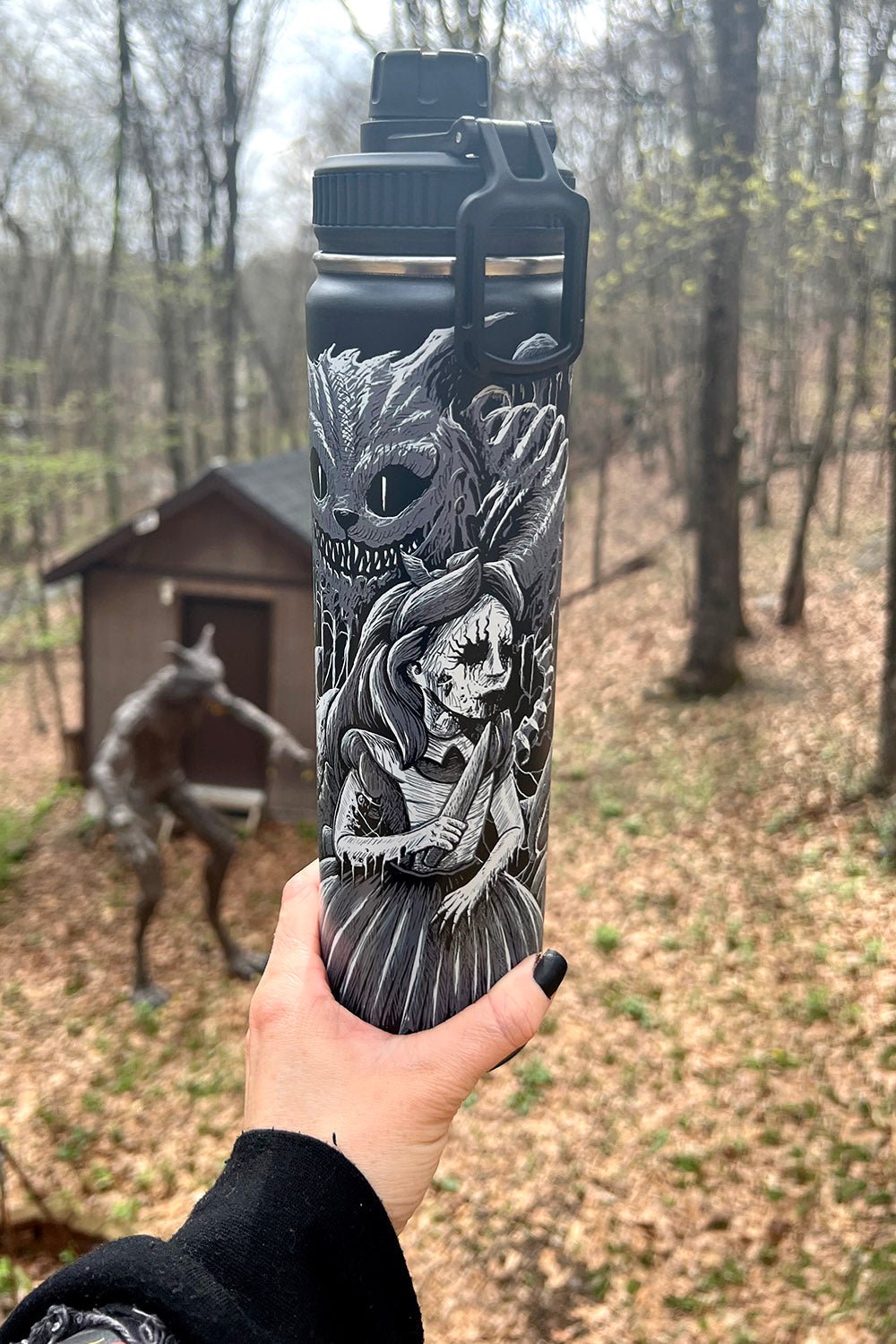 Alice in Murderland 24 Oz Water Bottle Tumbler - housewares - VampireFreaks - VampireFreaks