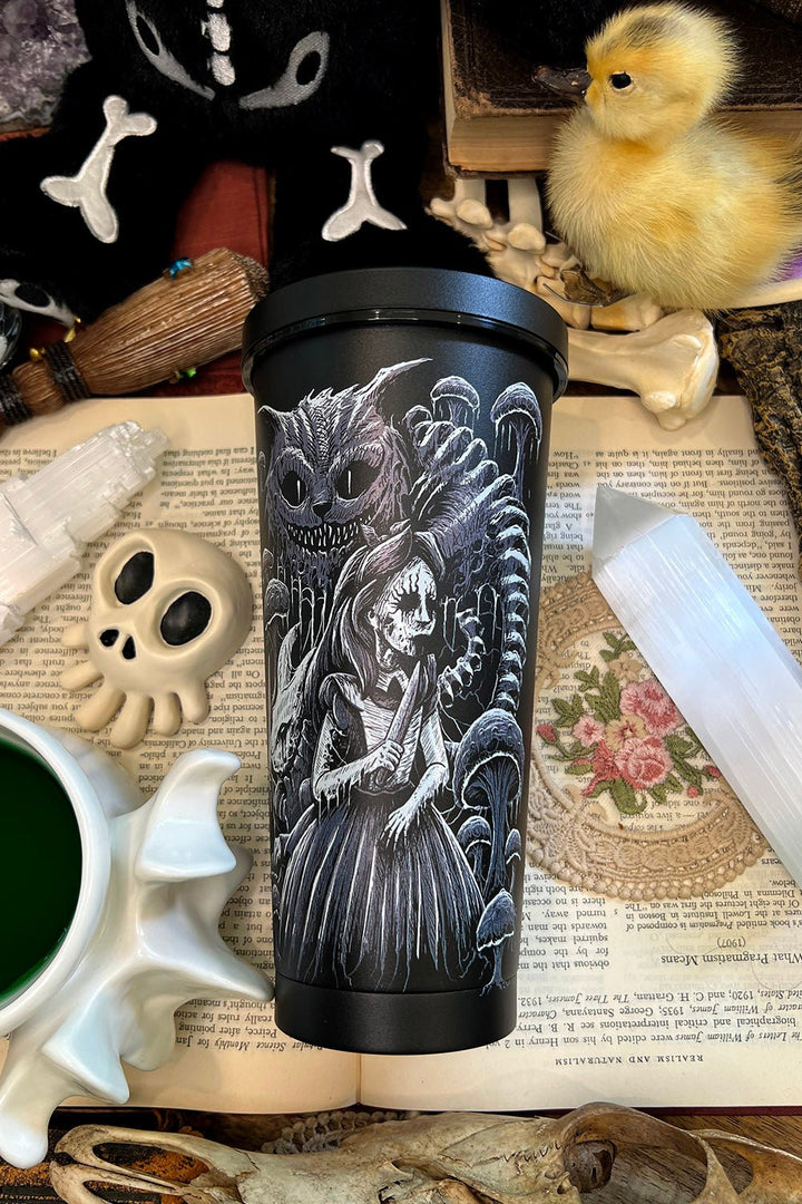 Alice in Wonderland Cold Brew Tumbler with Straw - housewares - VampireFreaks - VampireFreaks