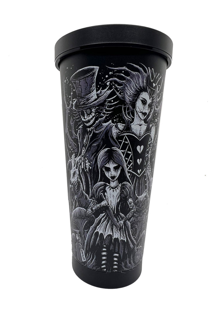 Alice in Wonderland Cold Brew Tumbler with Straw - housewares - VampireFreaks - VampireFreaks