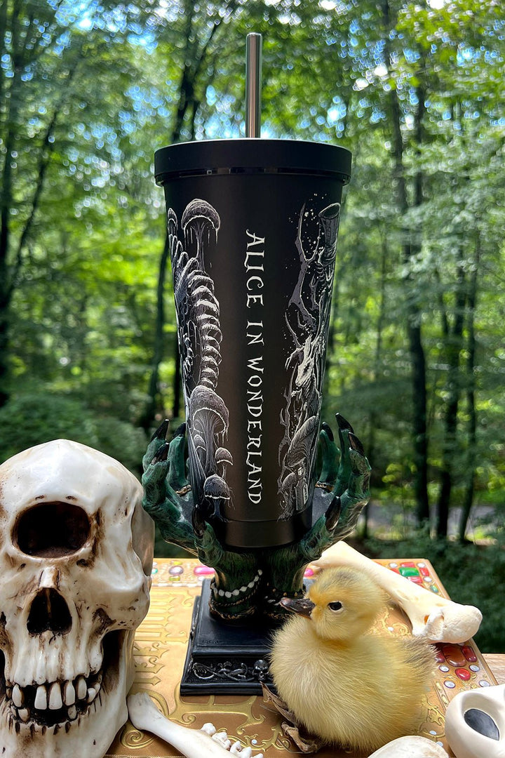 Alice in Wonderland Cold Brew Tumbler with Straw - housewares - VampireFreaks - VampireFreaks