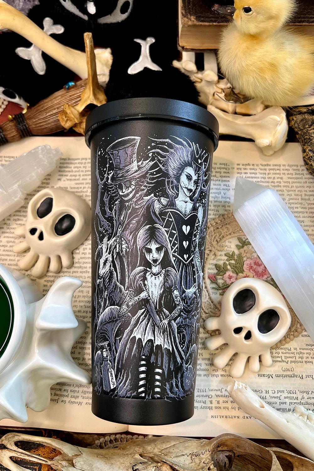 Alice in Wonderland Cold Brew Tumbler with Straw - housewares - VampireFreaks - VampireFreaks