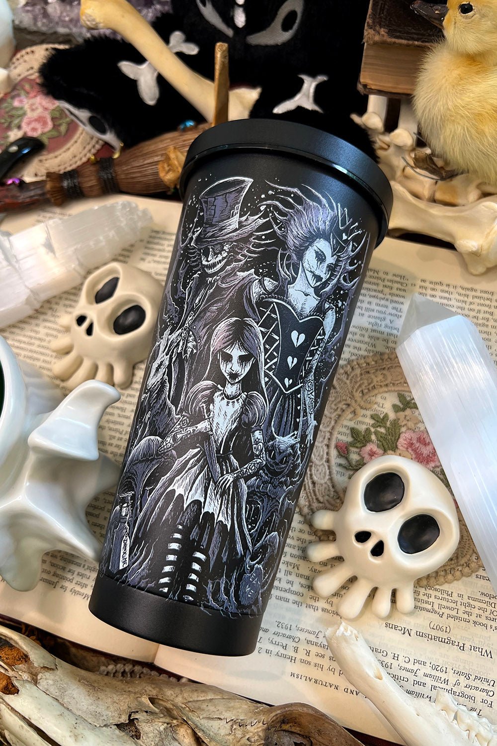 Alice in Wonderland Cold Brew Tumbler with Straw - housewares - VampireFreaks - VampireFreaks