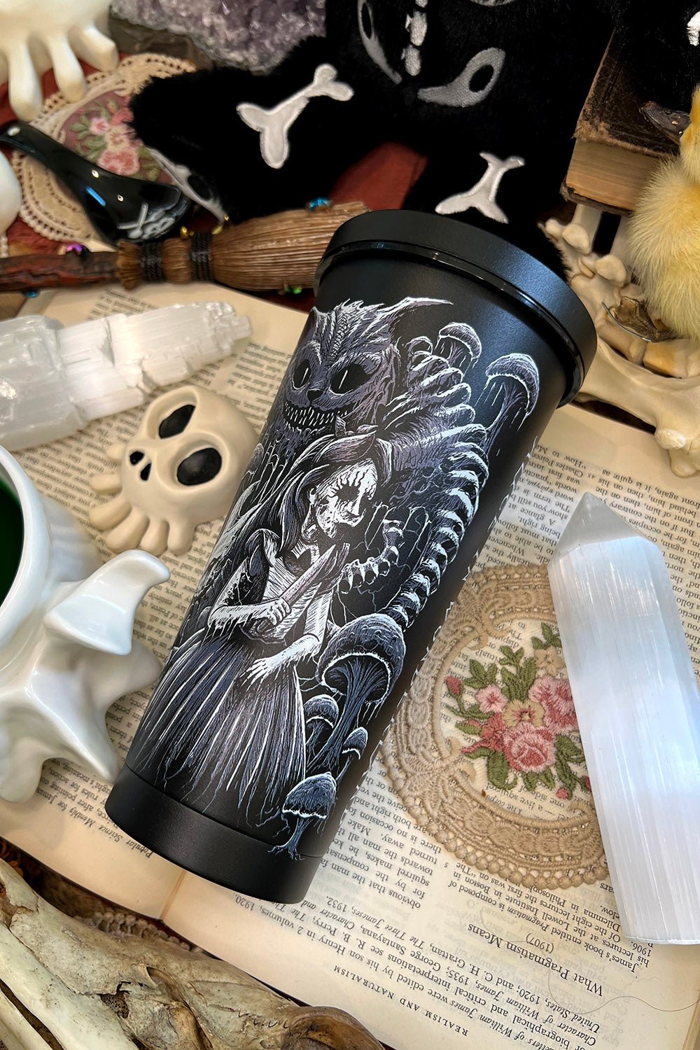 Alice in Wonderland Cold Brew Tumbler with Straw - housewares - VampireFreaks - VampireFreaks