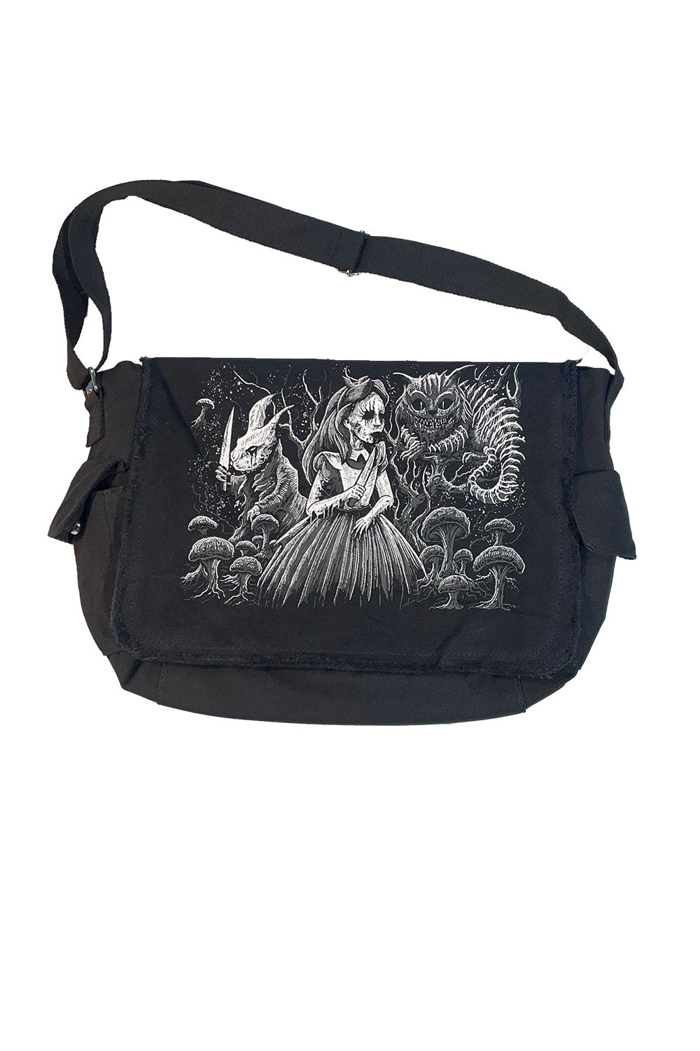 grunge gothic messenger bag