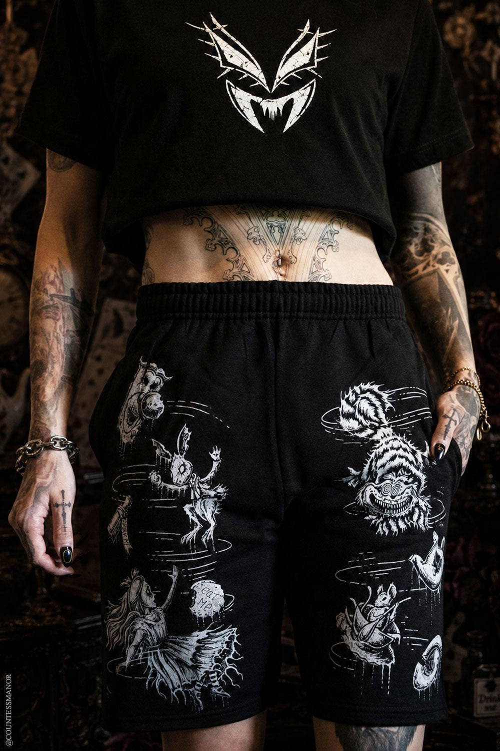 alice in wonderland whimsigoth shorts