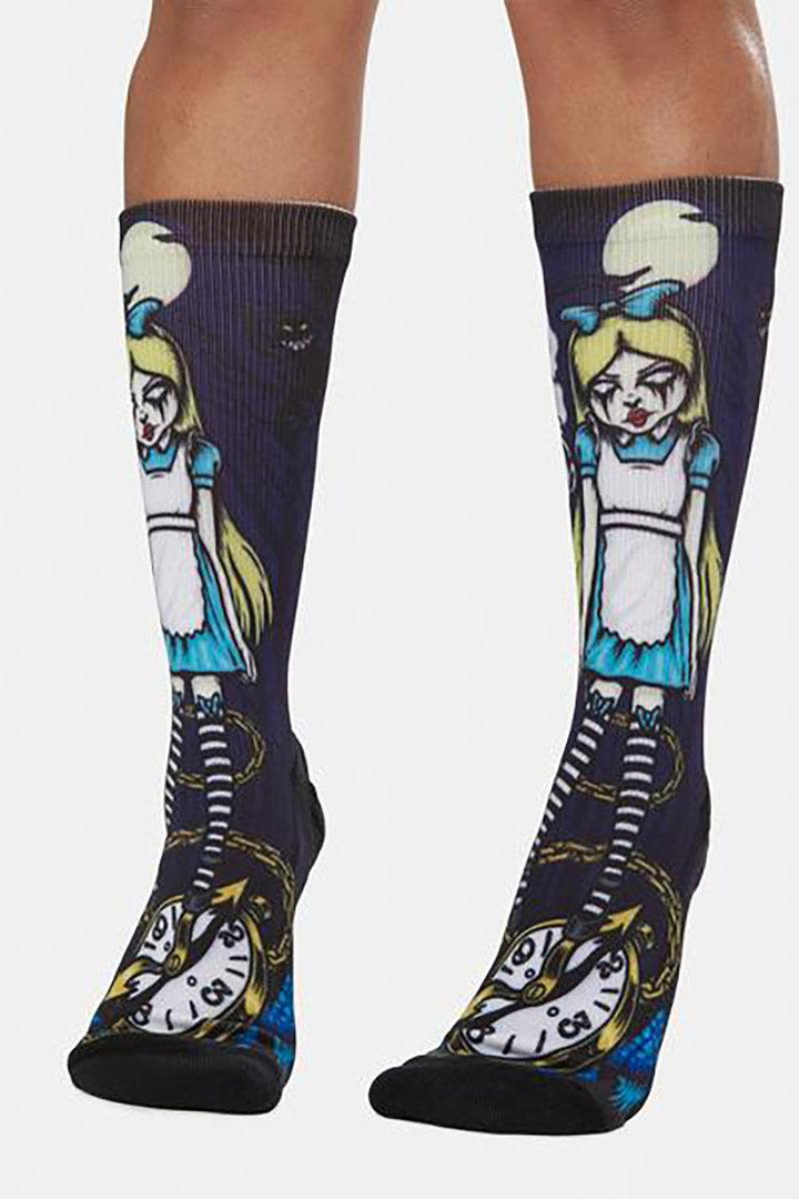 Alice Socks [Unisex] - socks & stockings - VampireFreaks - Sock Smith