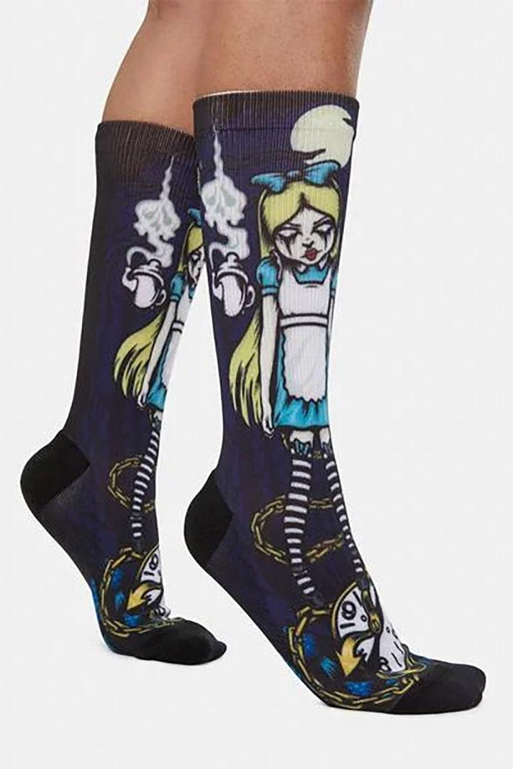 Alice Socks [Unisex] - socks & stockings - VampireFreaks - Sock Smith