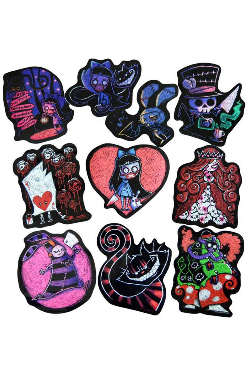 Alice's Nightmare Sticker Pack - stationery - VampireFreaks - Akumu Ink