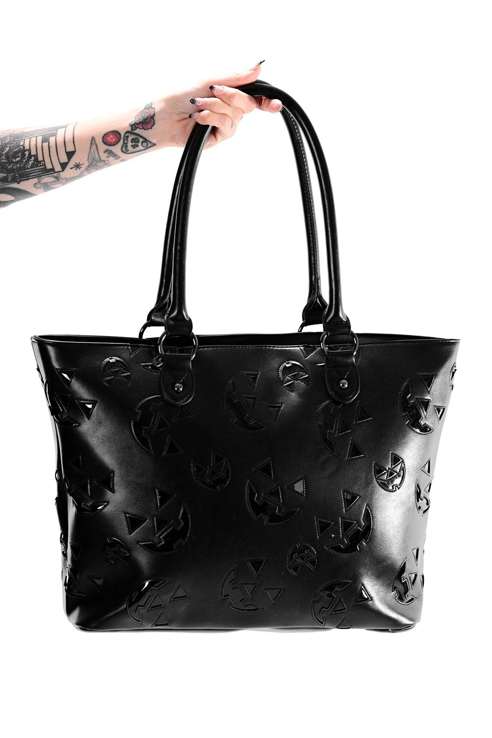 All Over Jack Face Tote [Black/Black] – VampireFreaks