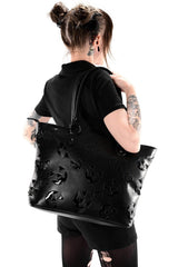 All Over Jack Face Tote [Black/Black] - bags & wallets - VampireFreaks - Foxblood