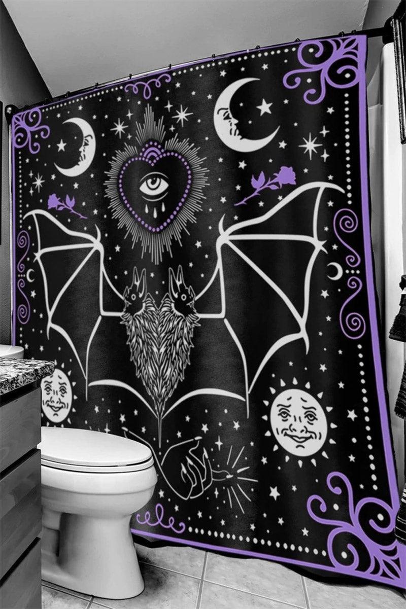 All Seeing Eye Bat Mystical Magic Shower Curtain - housewares - VampireFreaks - Too Fast