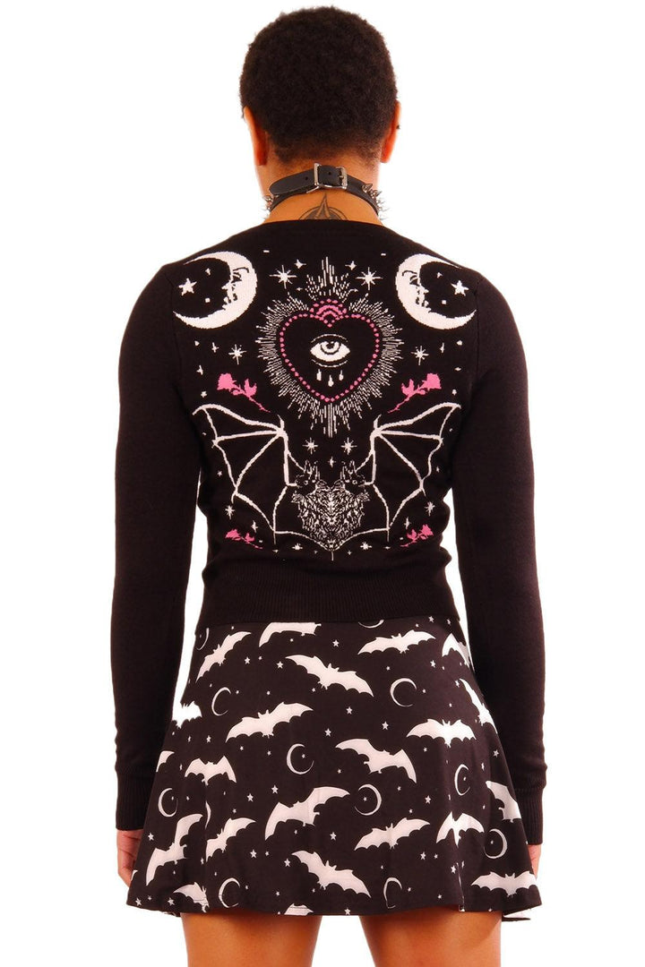 All Seeing Eye Magic Bat Cardigan Sweater - womens outerwear - VampireFreaks - Too Fast