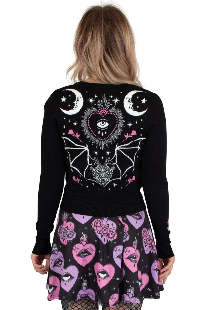 All Seeing Eye Magic Bat Cardigan Sweater - womens outerwear - VampireFreaks - Too Fast