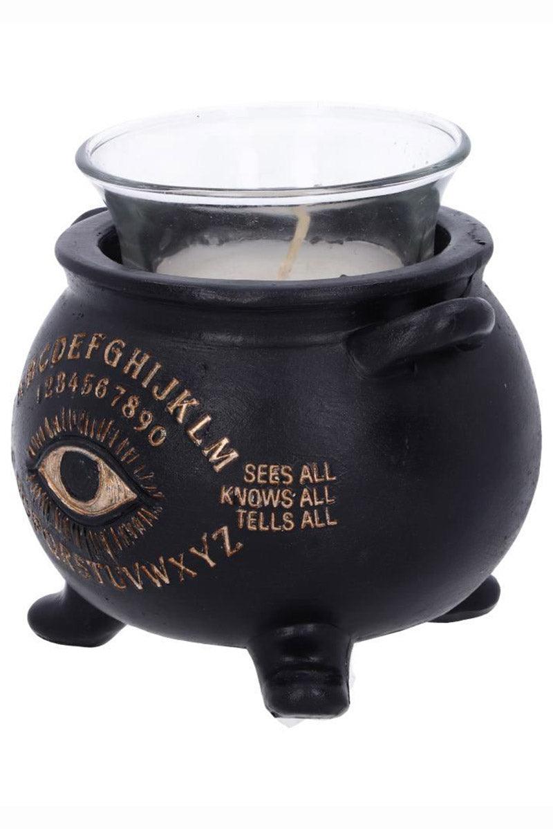 All Seeing Eye Witches Cauldron Tealight Candle Holder - housewares - VampireFreaks - Nemesis Now