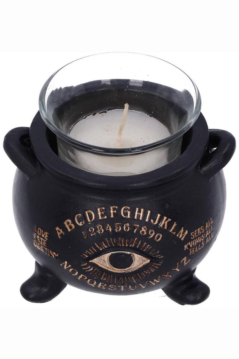 All Seeing Eye Witches Cauldron Tealight Candle Holder - housewares - VampireFreaks - Nemesis Now