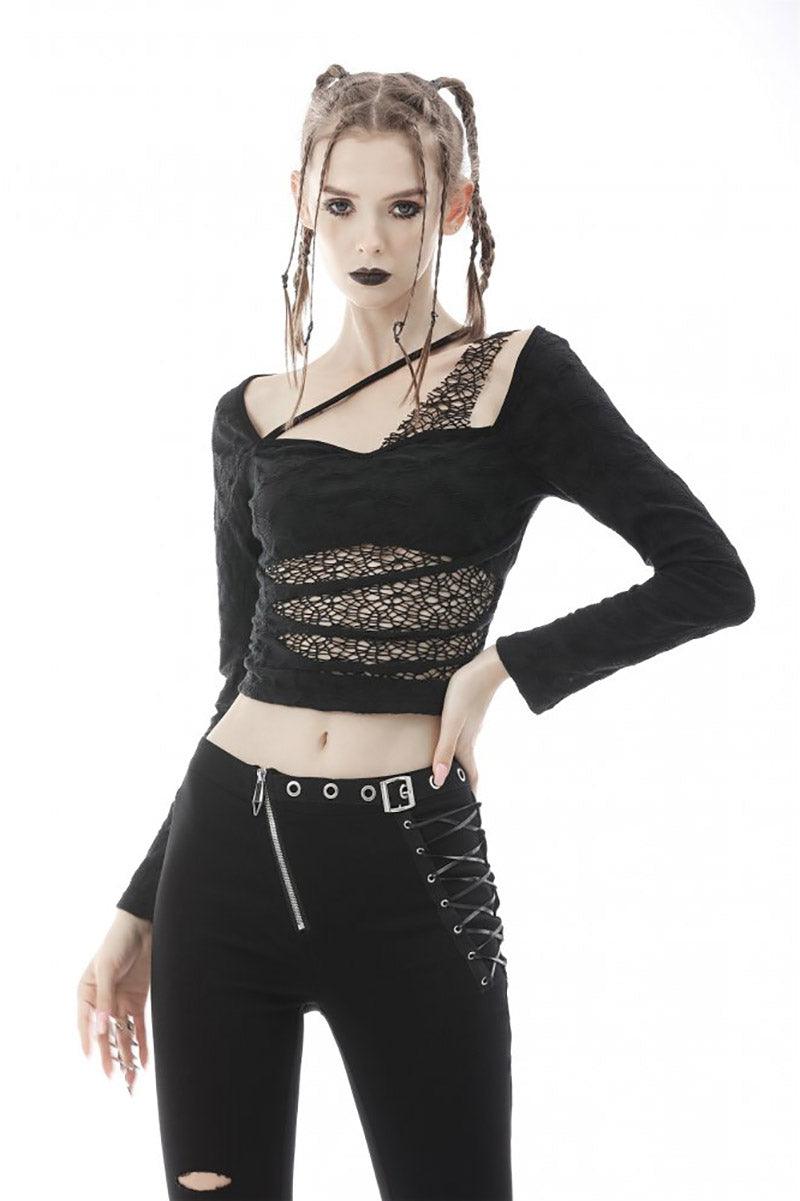 Already Dead Shredded Crop Top - womens tops - VampireFreaks - Dark In Love