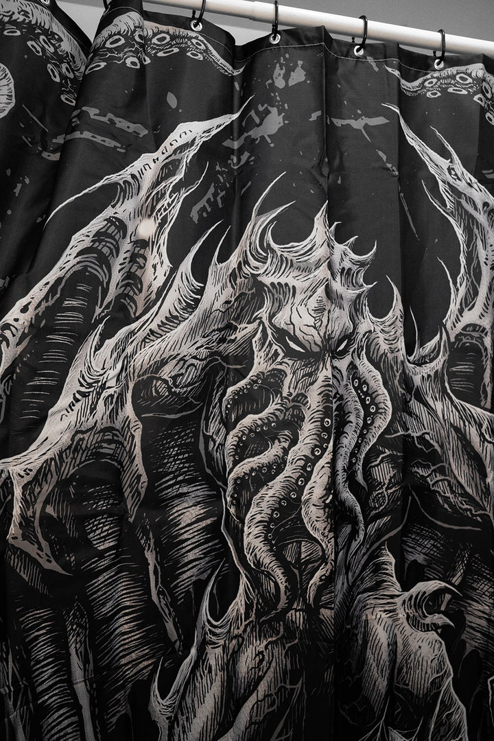 goth Cthulhu shower curtain