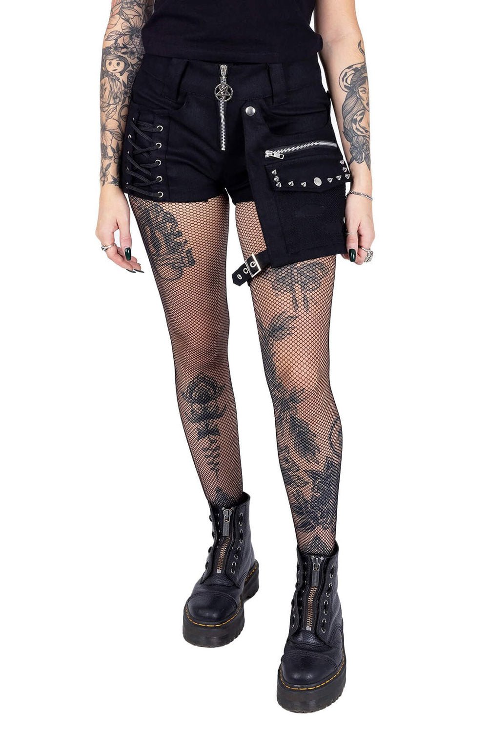 Alyana Shorts [BLACK] - womens bottoms - VampireFreaks - Poizen Industries