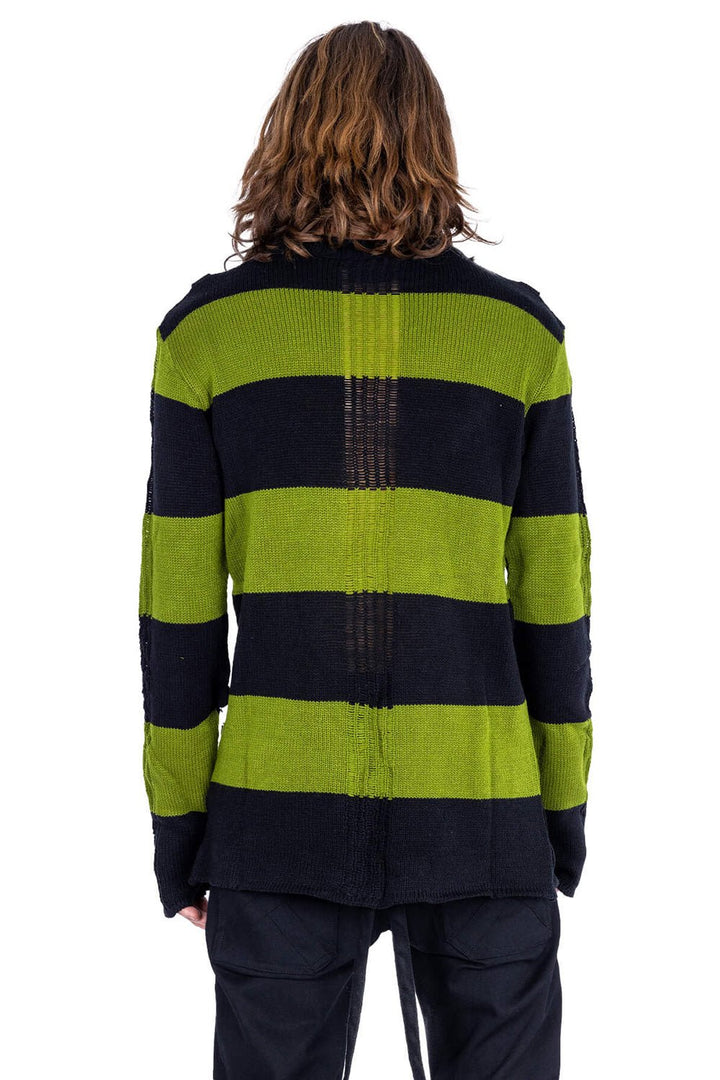 Amalric Jumper Sweater [Black/Green] - mens tops - VampireFreaks - Poizen Industries