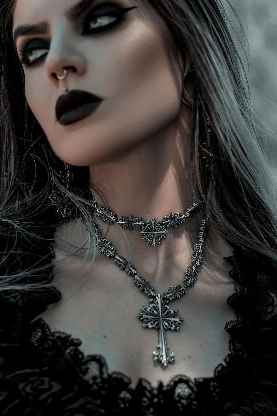 Amdis Cross Necklace - jewelry - VampireFreaks - Killstar