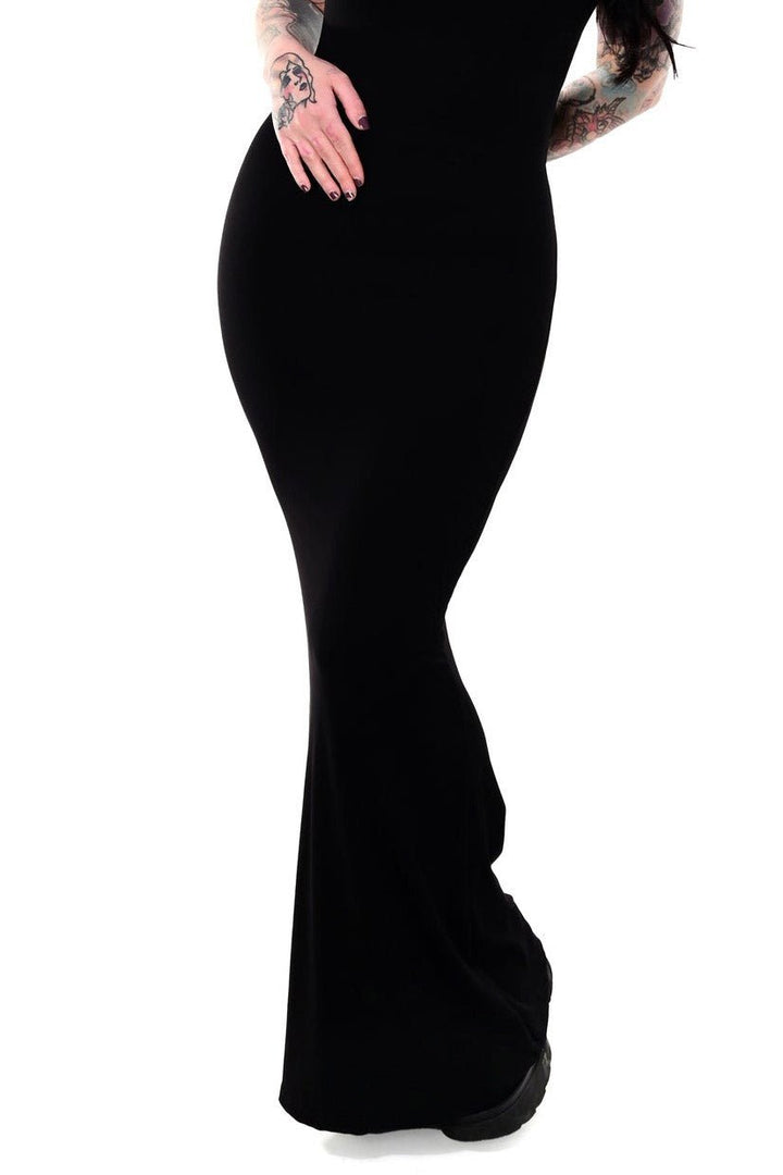 Amelia Ribbed Maxi Dress - dresses - VampireFreaks - Foxblood